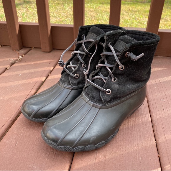 sperry suede duck boots